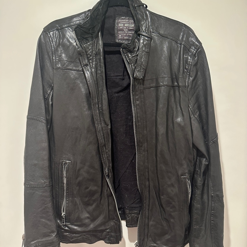 All Saints Black Leather Jacket